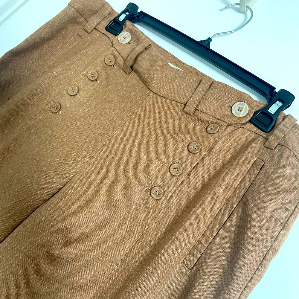 Elevenses Size 12, Linen Blend bibbed trousers